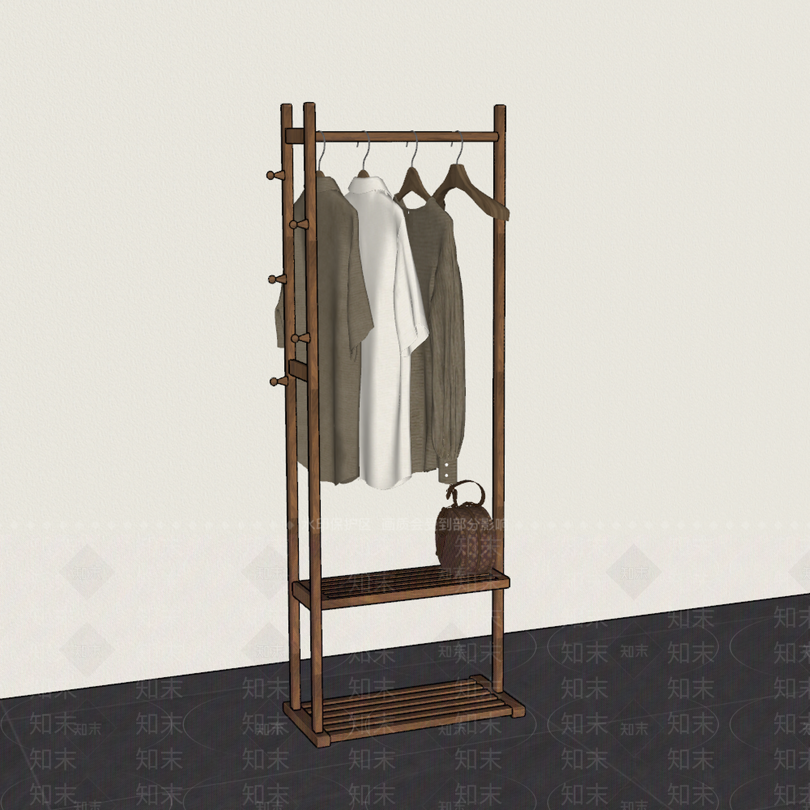 中式新中式衣架SU模型下载【ID:1202772057】
