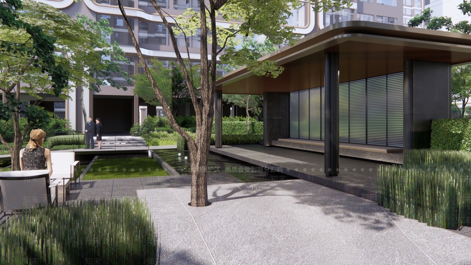 现代小区景观SU模型下载【ID:1202773519】