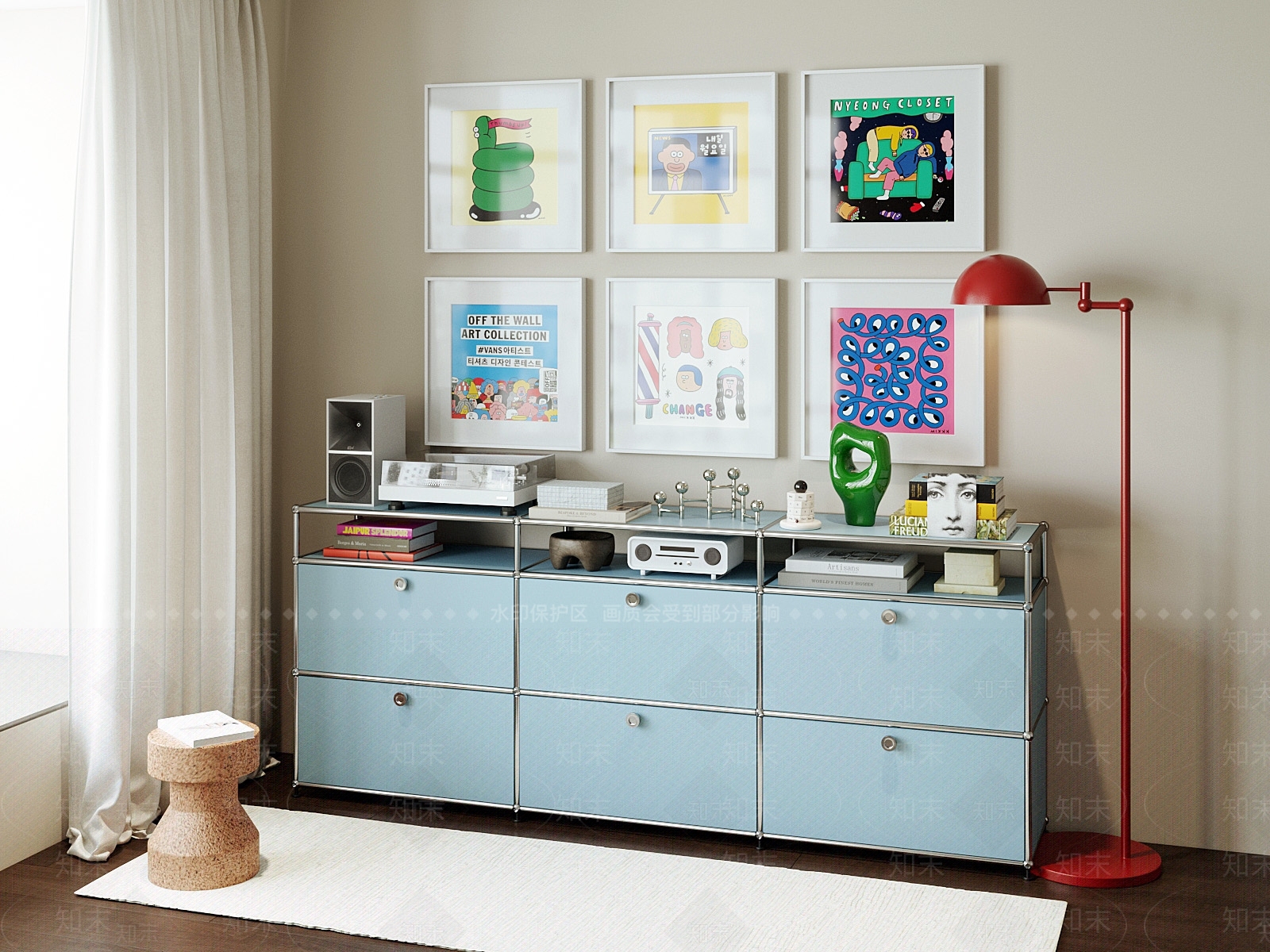 现代中古储物柜SU模型下载【ID:1202774199】