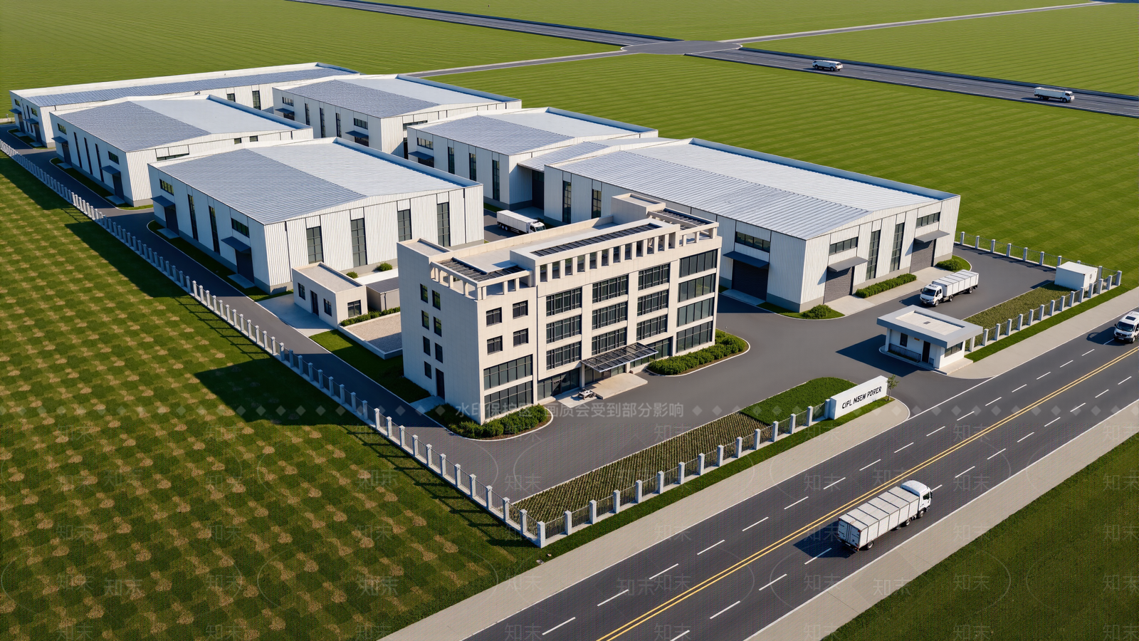 现代工业标准厂房SU模型下载【ID:1202775015】