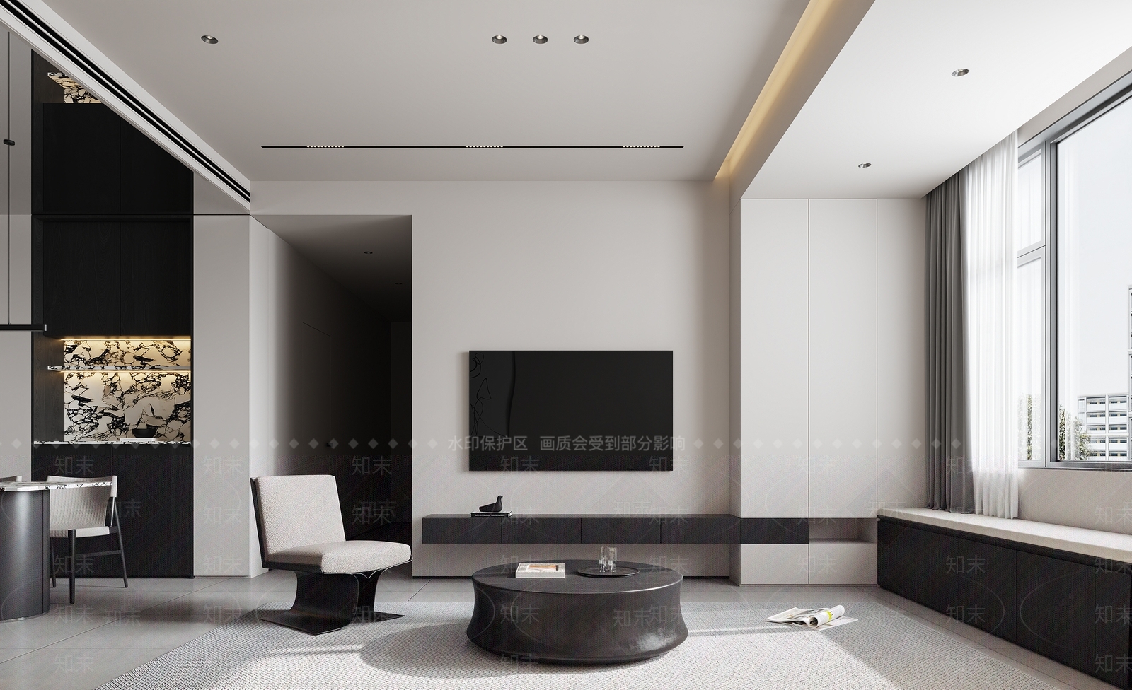 现代简约客餐厅3D模型下载【ID:1202776983】