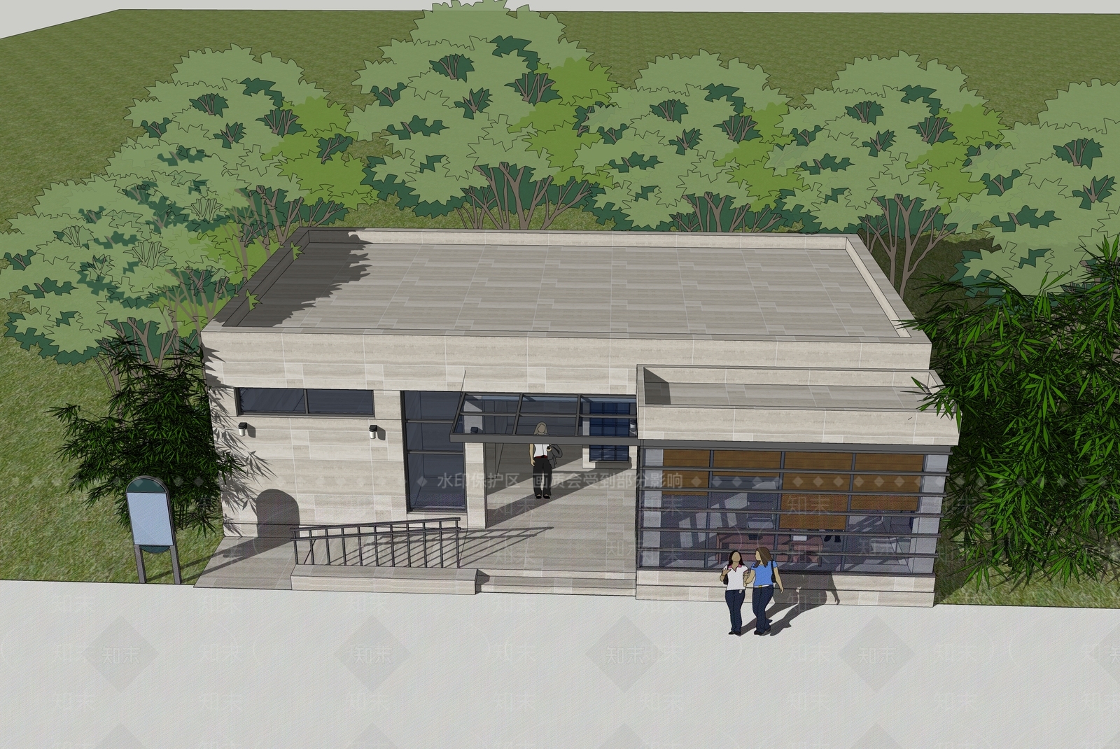 现代小公建SU模型下载【ID:1202779987】