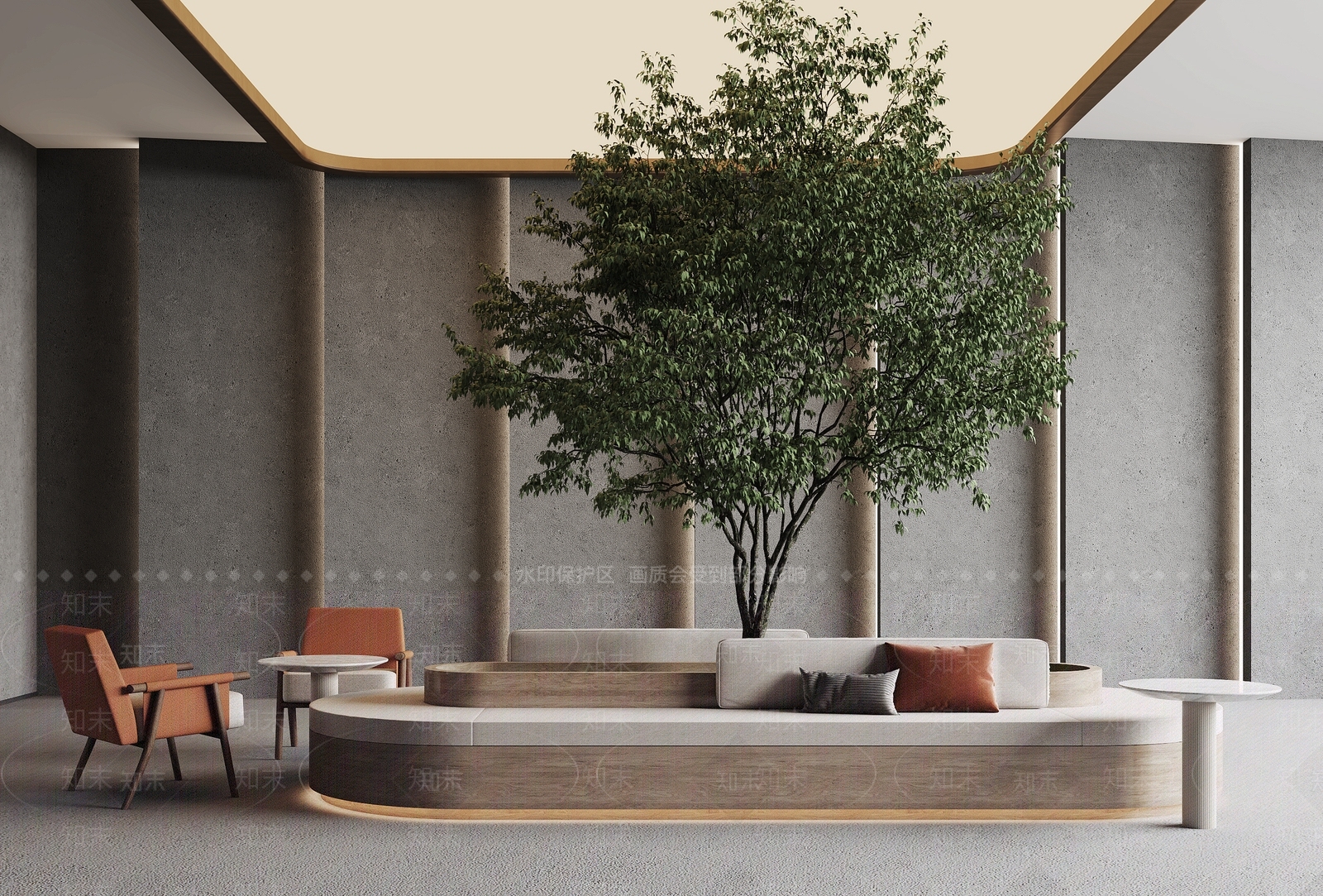 现代卡座沙发3D模型下载【ID:1202780290】