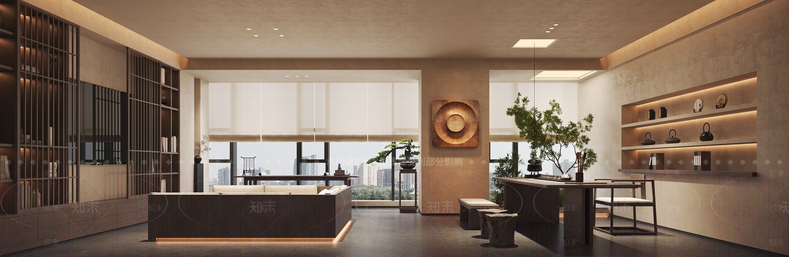 禅意侘寂其他办公空间3D模型下载【ID:1202782686】