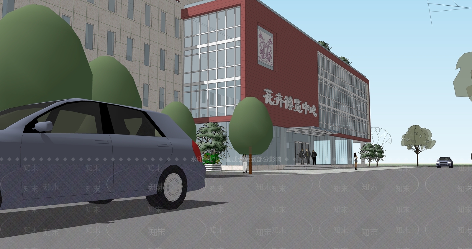 现代办公楼SU模型下载【ID:1202787251】