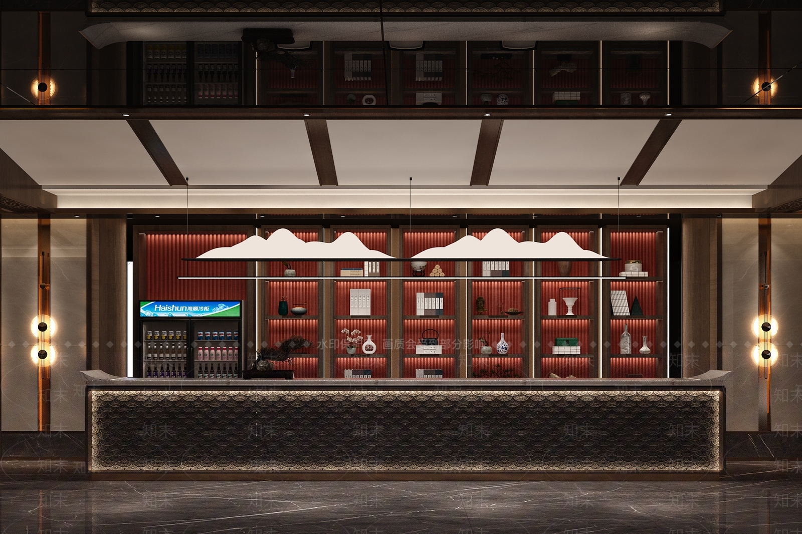 中式新中式前台3D模型下载【ID:1202788431】