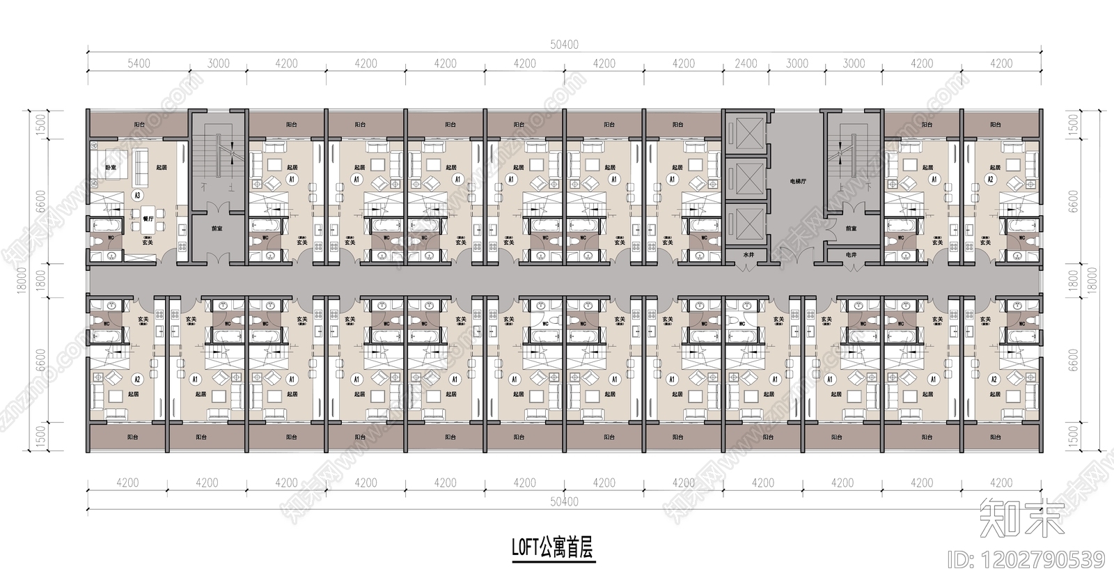 公寓建筑施工图下载【ID:1202790539】