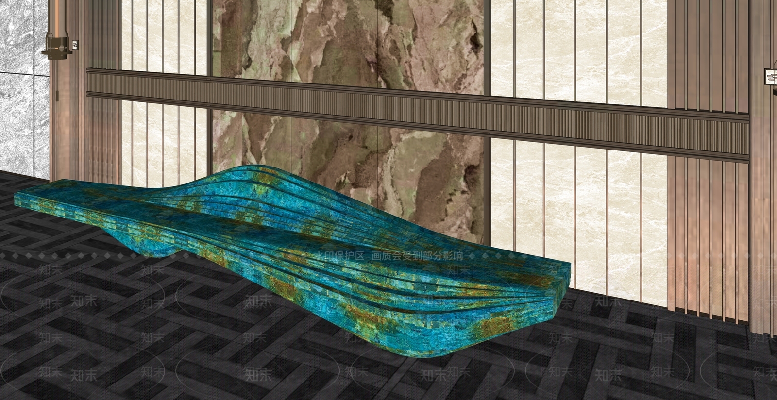 新中式景观座椅SU模型下载【ID:1202790980】