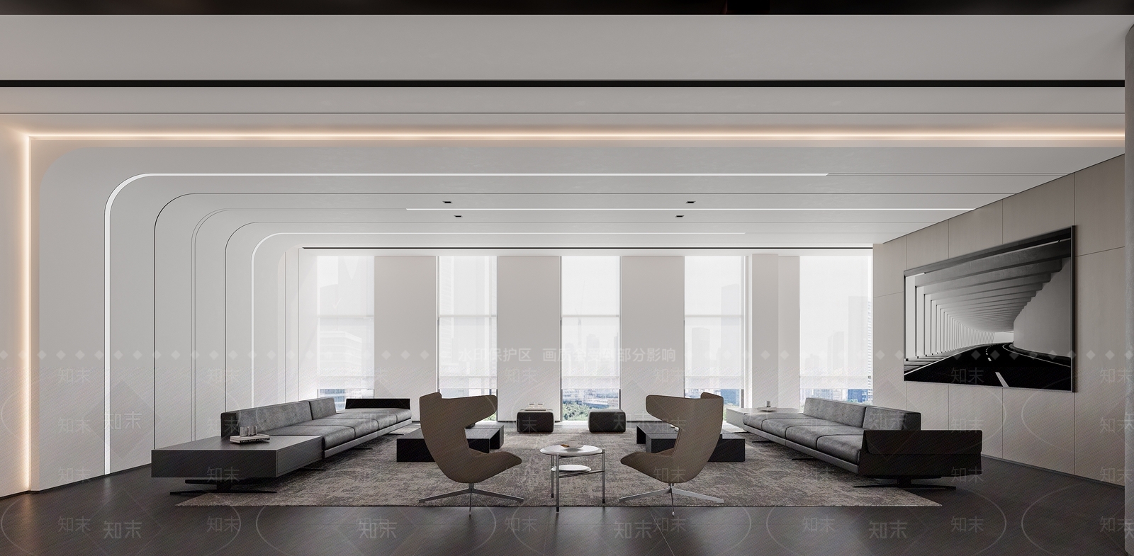 现代接待室3D模型下载【ID:1202791476】