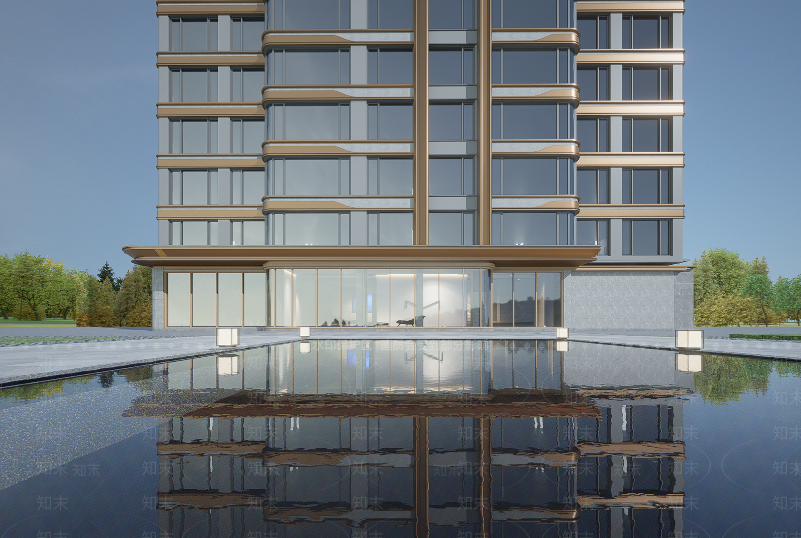 现代小区建筑SU模型下载【ID:1202794782】