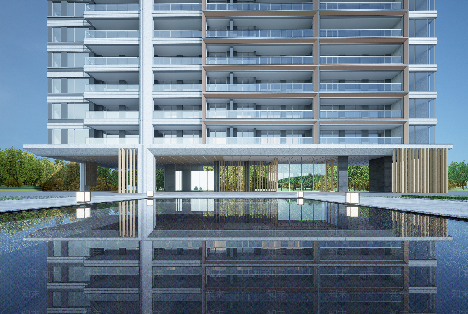 现代小区建筑SU模型下载【ID:1202795835】
