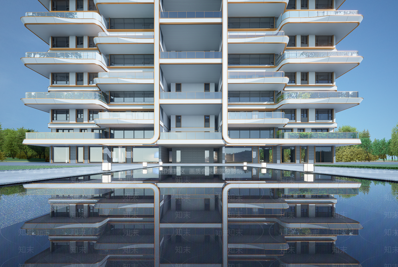 现代小区建筑SU模型下载【ID:1202796330】