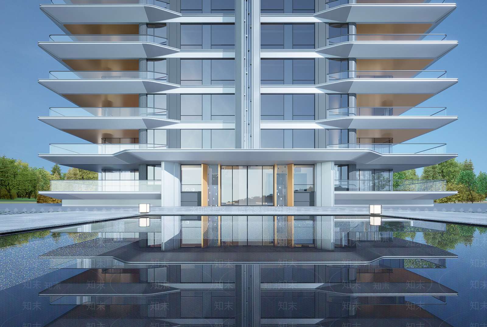 现代小区建筑SU模型下载【ID:1202797004】
