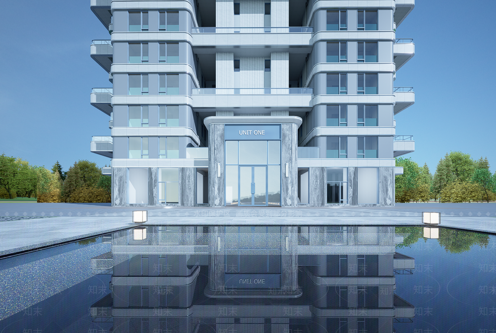 现代小区建筑SU模型下载【ID:1202798029】