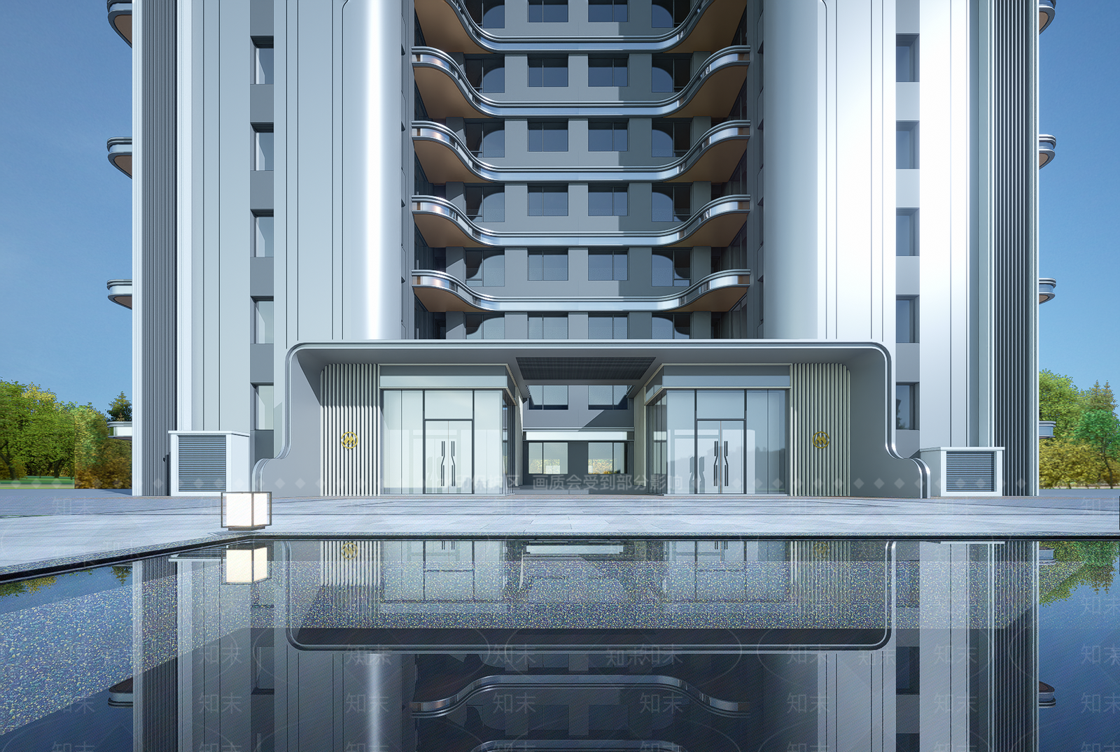 现代小区建筑SU模型下载【ID:1202798758】