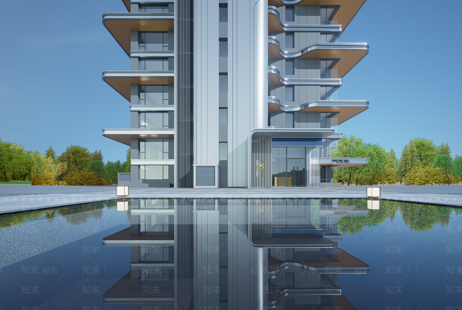 现代小区建筑SU模型下载【ID:1202799068】