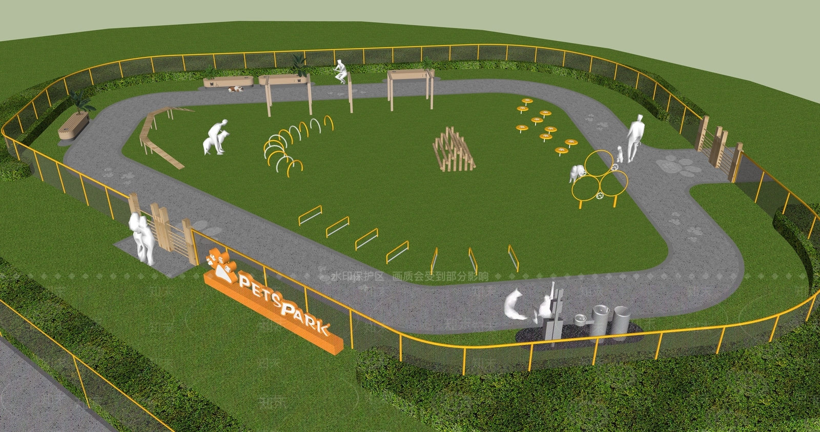 现代休憩花园SU模型下载【ID:1203127068】