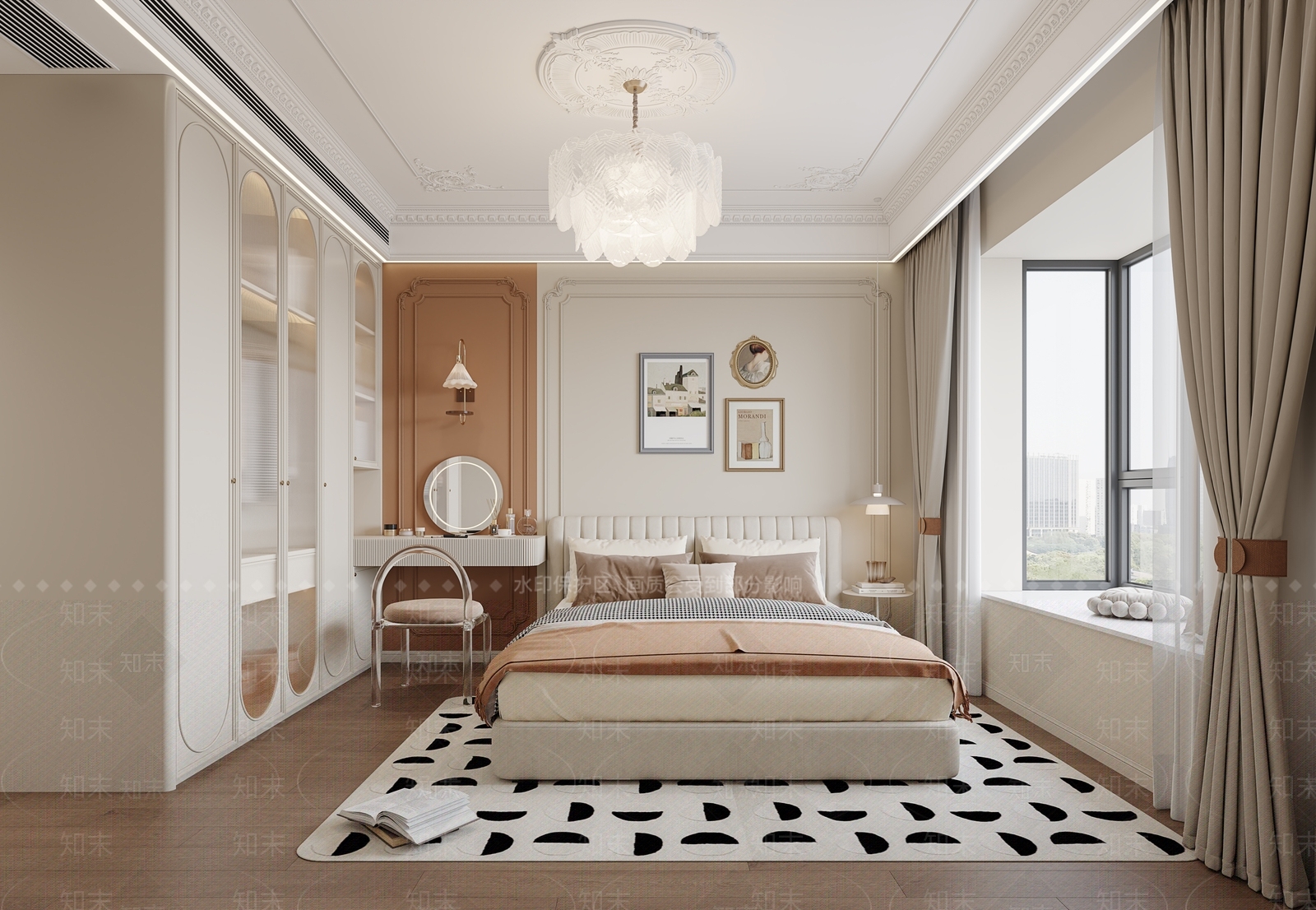 法式家居卧室3D模型下载【ID:1202799840】