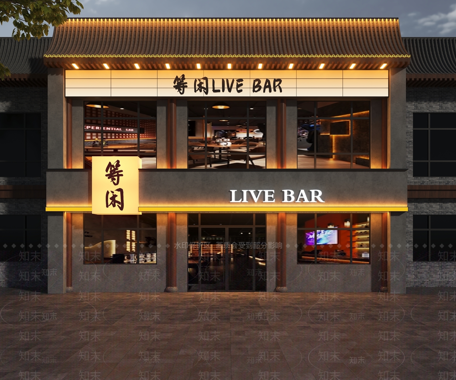 新中式门头SU模型下载【ID:1202800390】