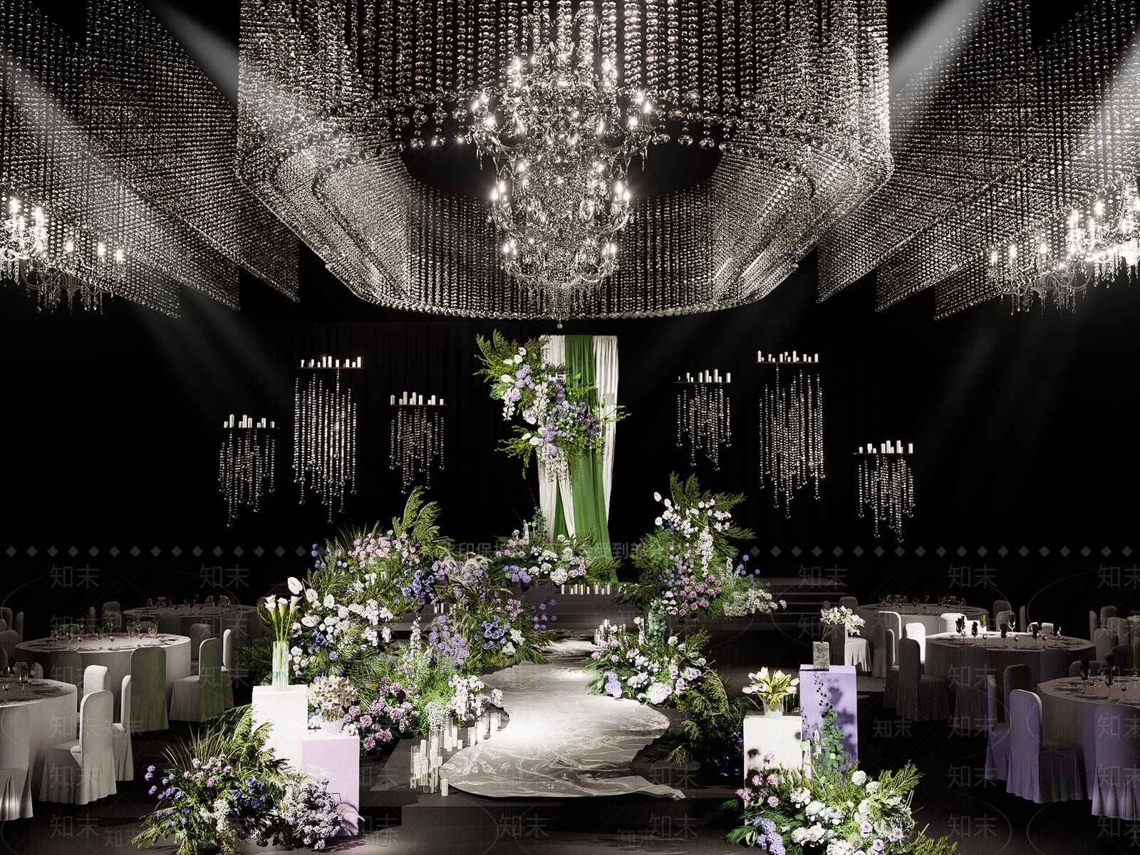 现代轻奢室内舞台SU模型下载【ID:1202859778】