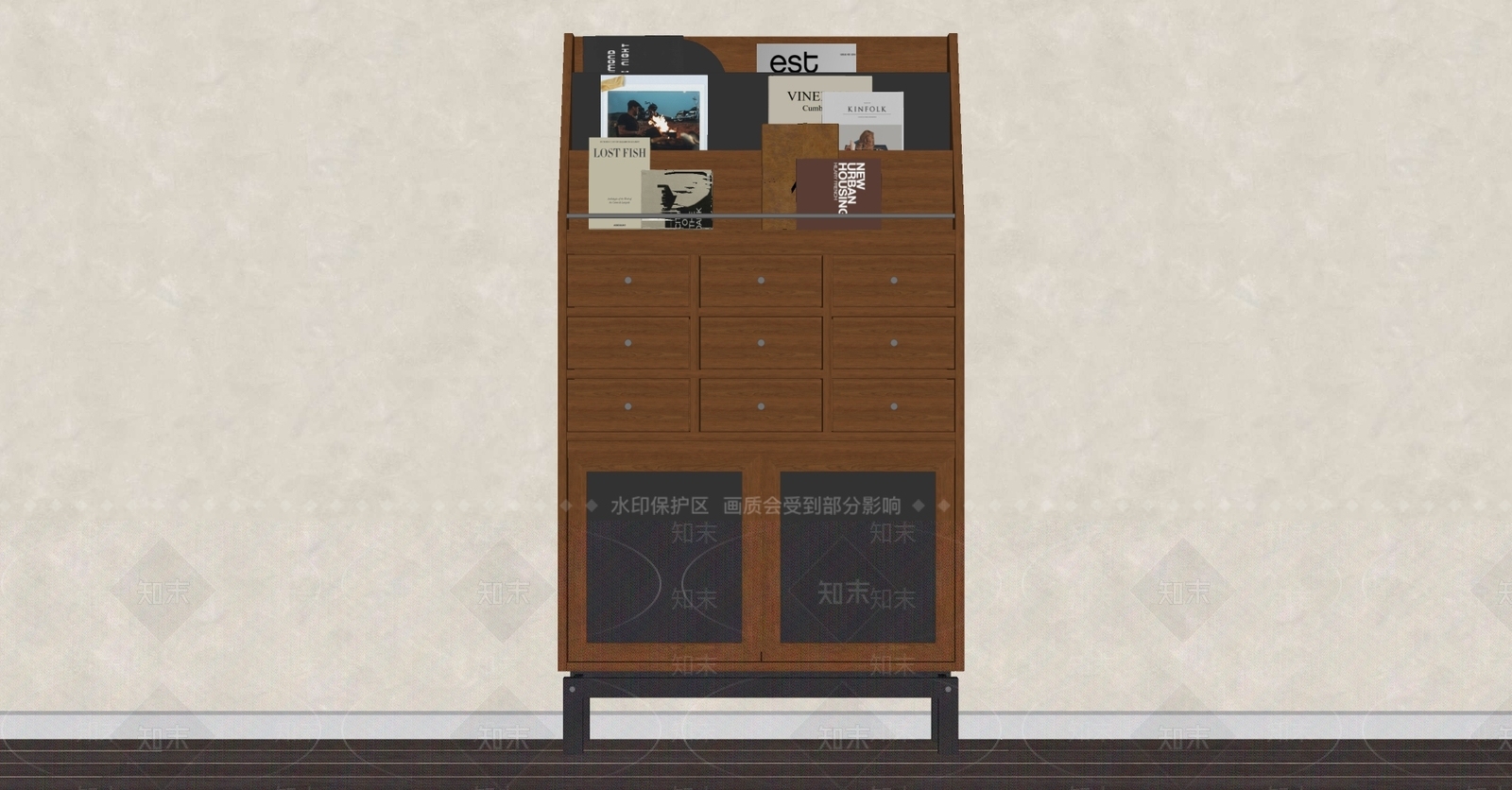 复古中古斗柜SU模型下载【ID:1202807428】