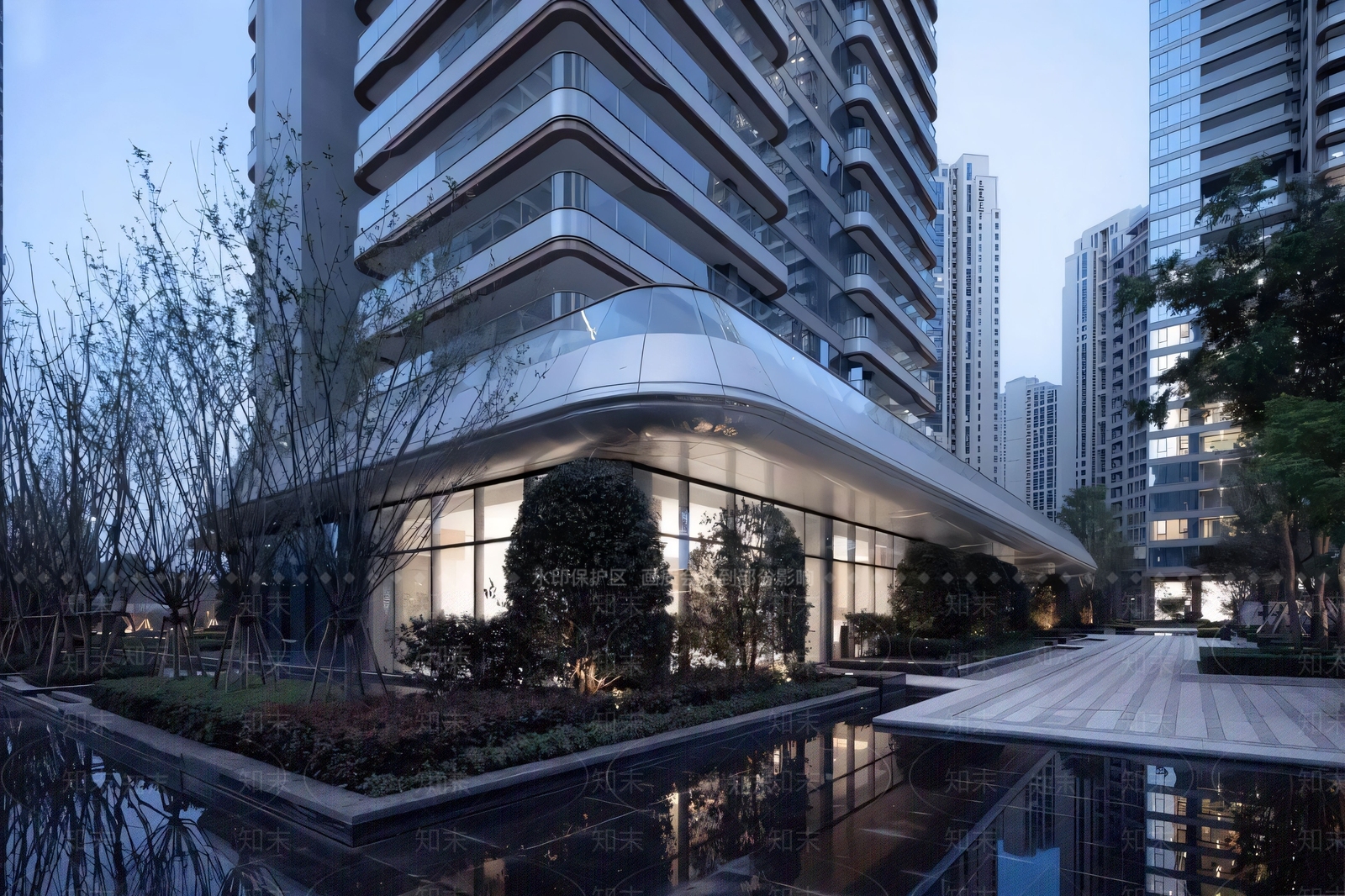 现代高层住宅SU模型下载【ID:1202871577】