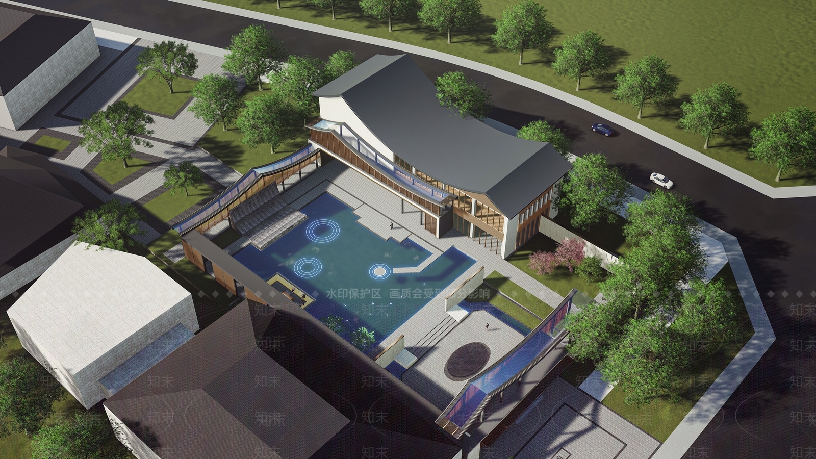 现代新中式其他公共建筑SU模型下载【ID:1202809005】