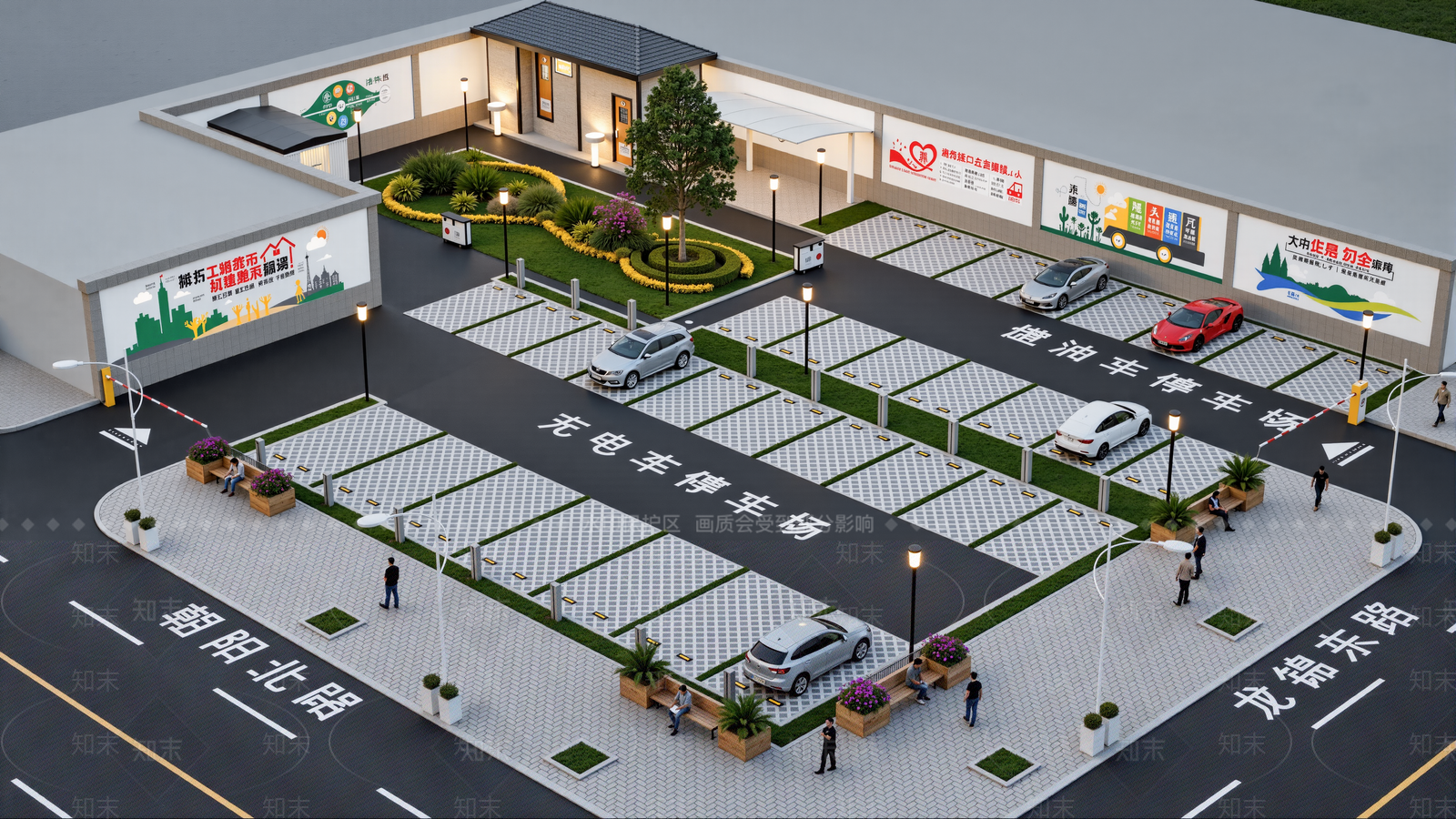 现代停车场SU模型下载【ID:1202810196】