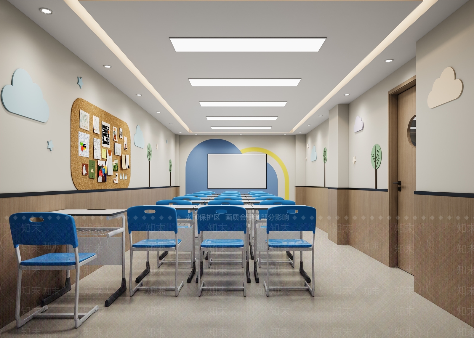 教室3D模型下载【ID:1202810800】