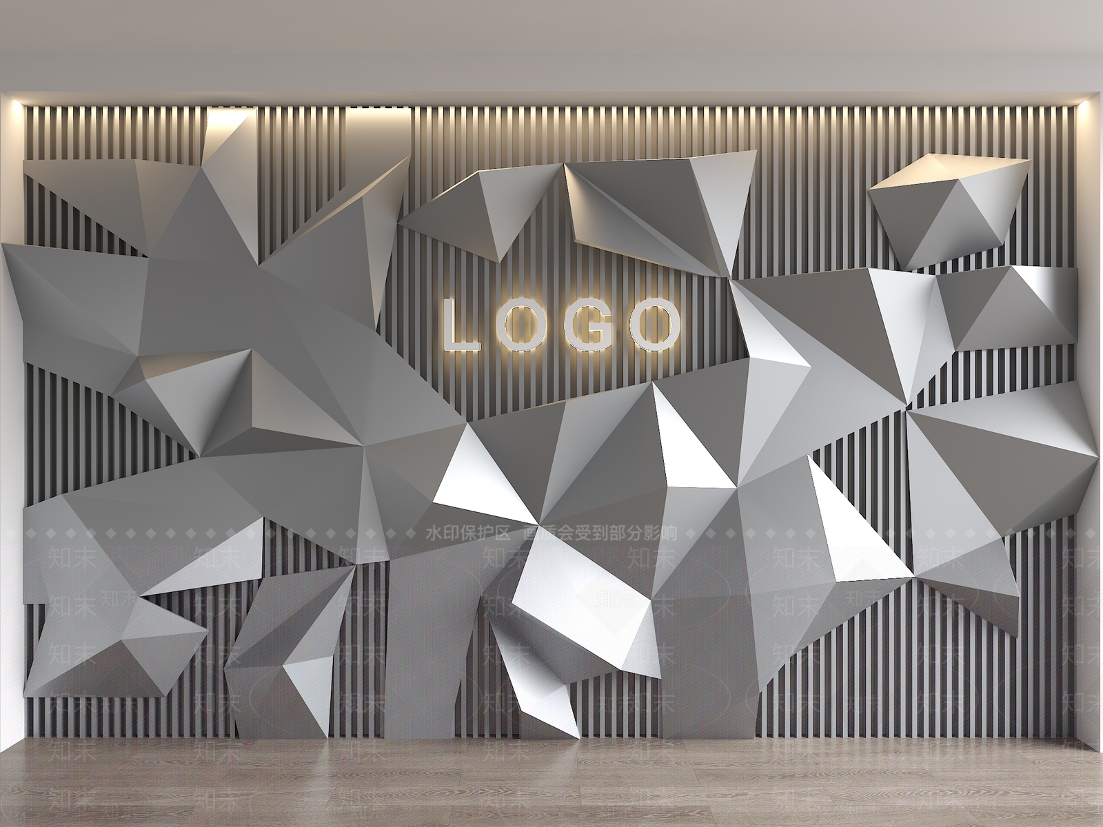 现代轻奢背景墙SU模型下载【ID:1202811955】