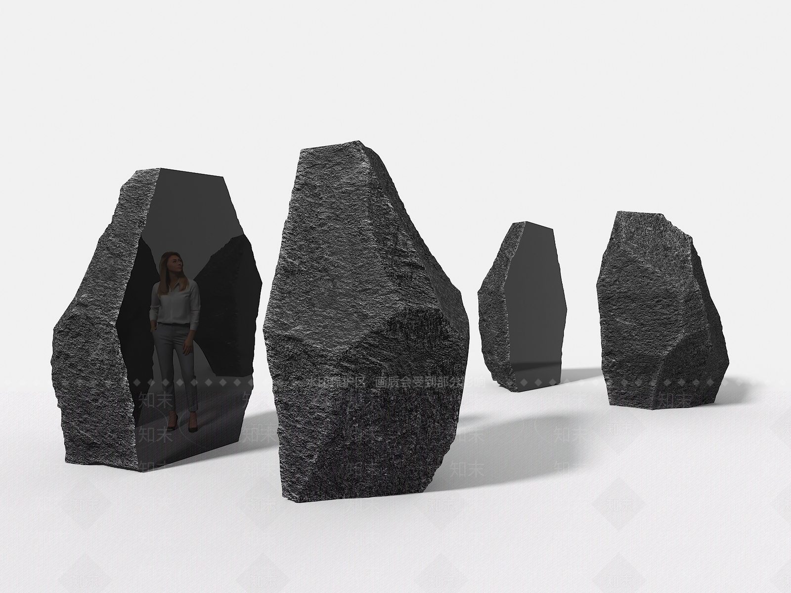现代新中式石头3D模型下载【ID:1202811997】