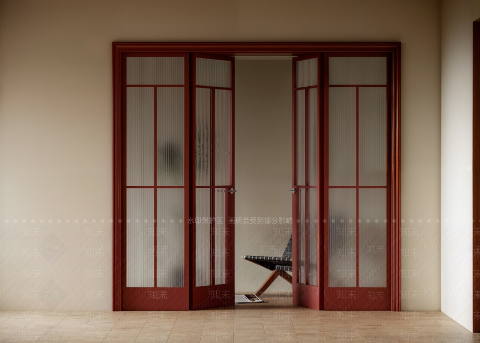 中古奶油双开门SU模型下载【ID:1203189519】