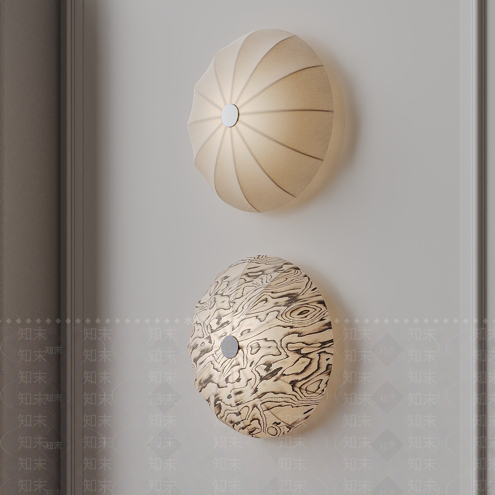 侘寂日式壁灯3D模型下载【ID:1202812338】