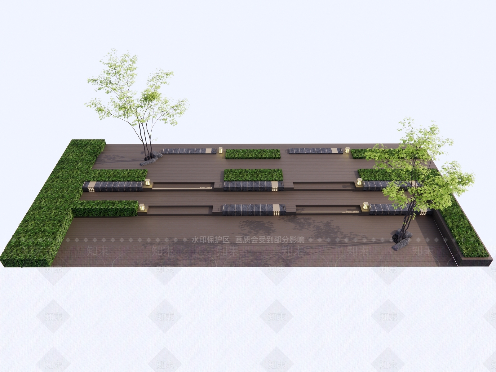 现代台阶景观SU模型下载【ID:1202821487】