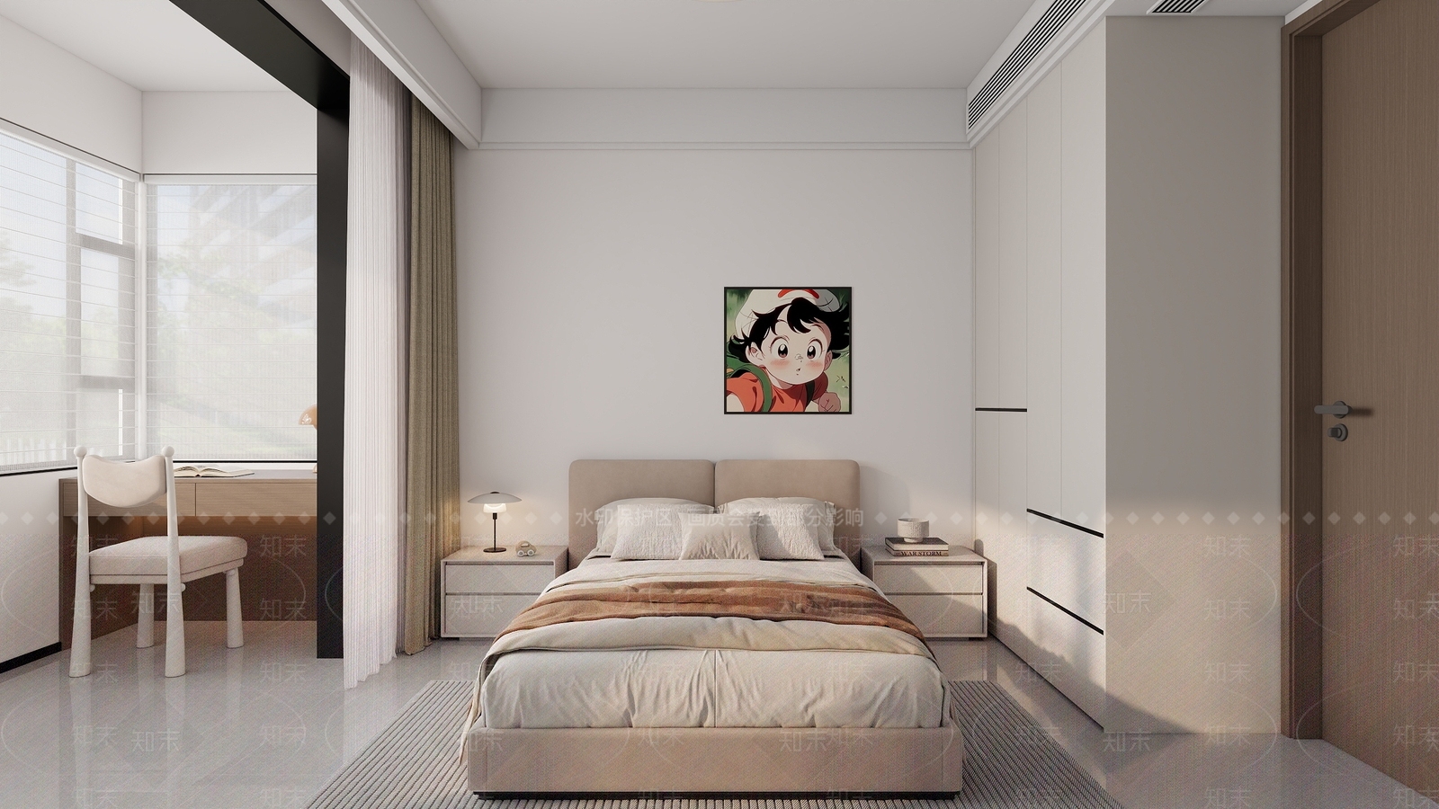 现代极简床头柜3D模型下载【ID:1202825706】