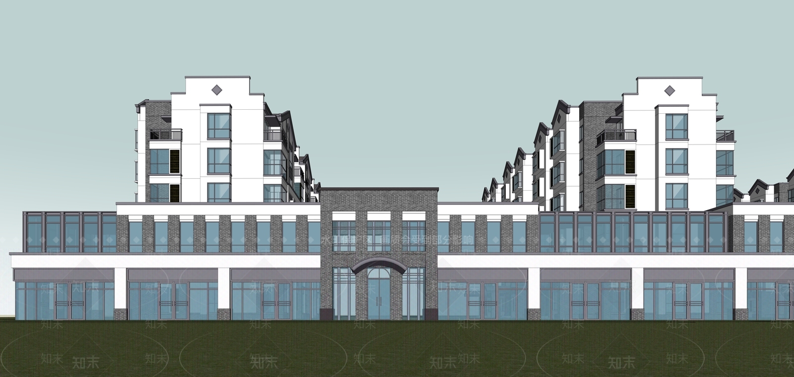 中式多层住宅SU模型下载【ID:1202826736】