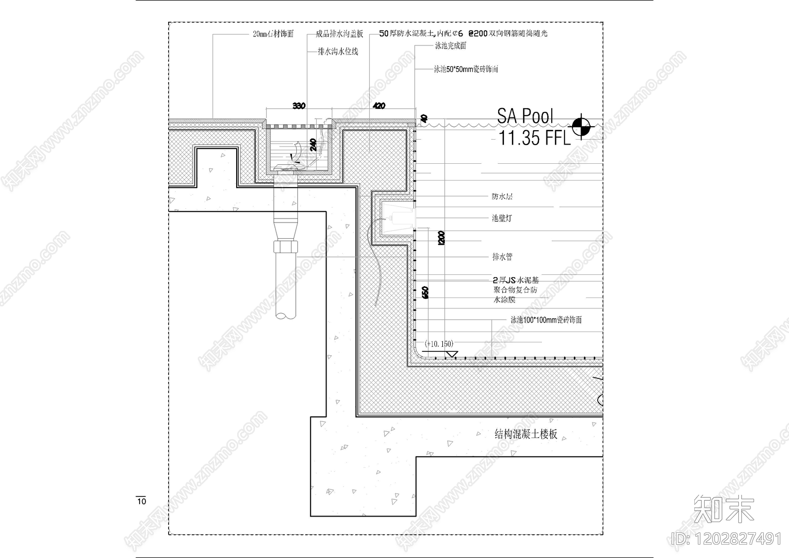 地面综合节点cad施工图下载【ID:1202827491】