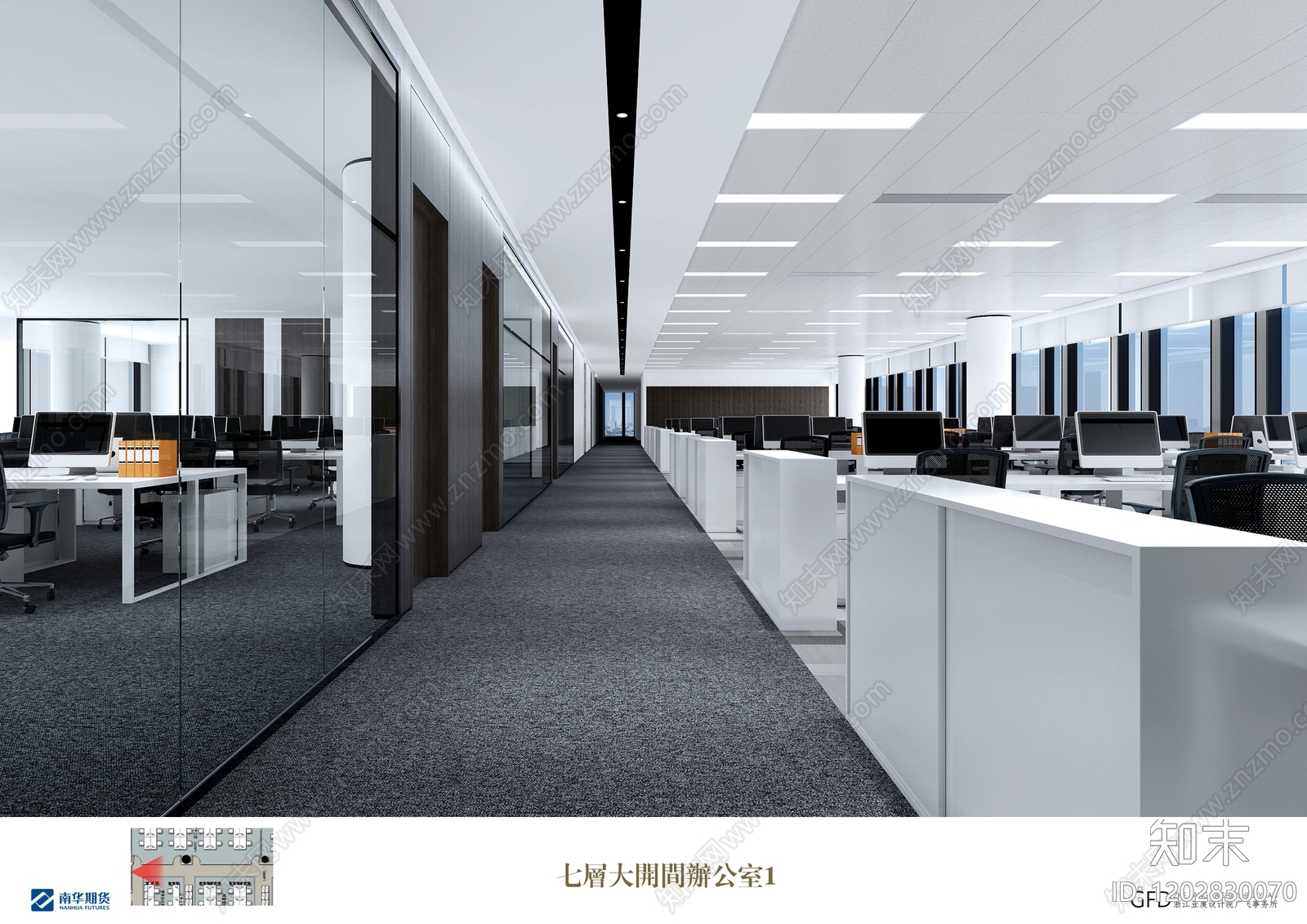 整体办公空间cad施工图下载【ID:1202830070】