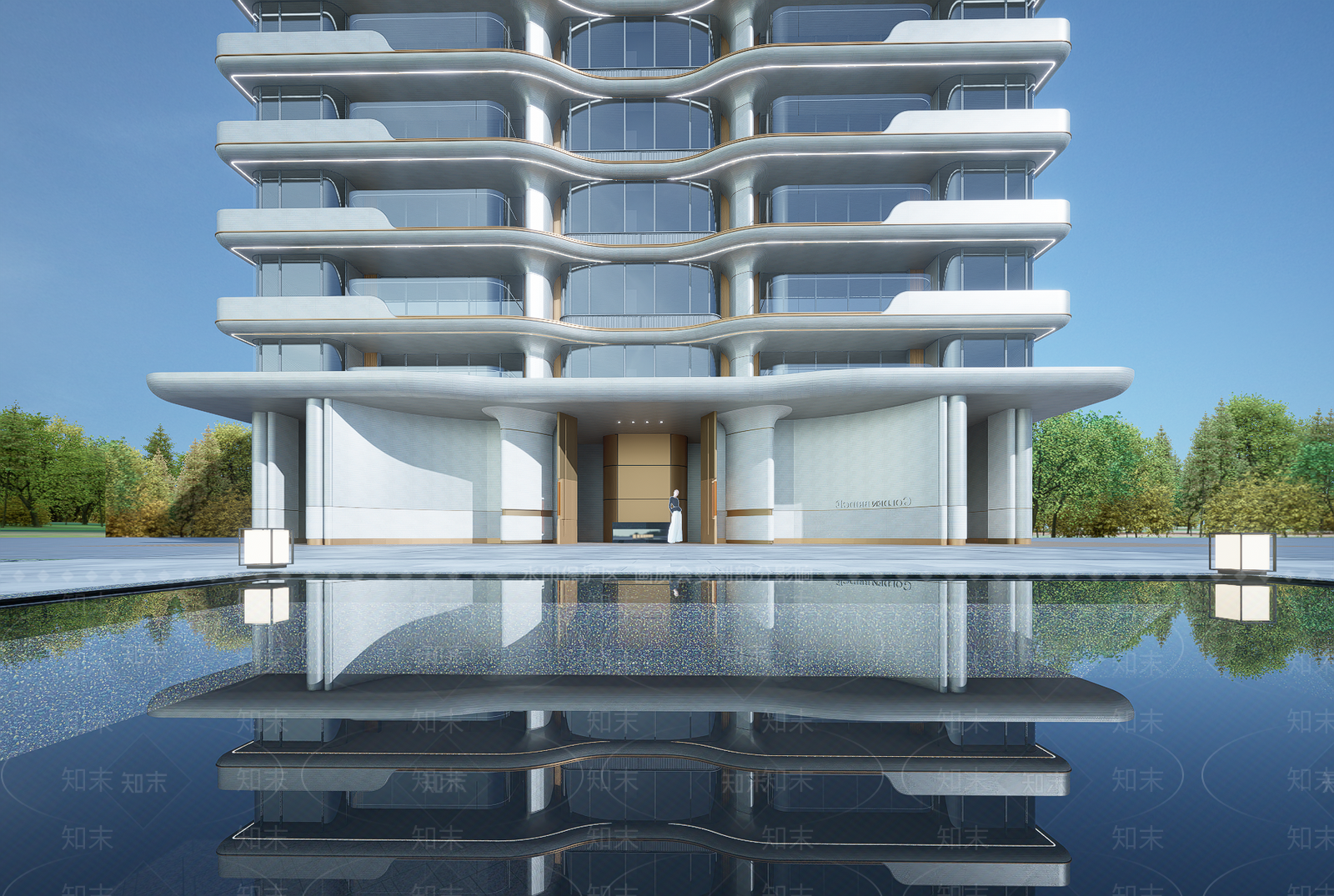 现代小区建筑SU模型下载【ID:1202828277】