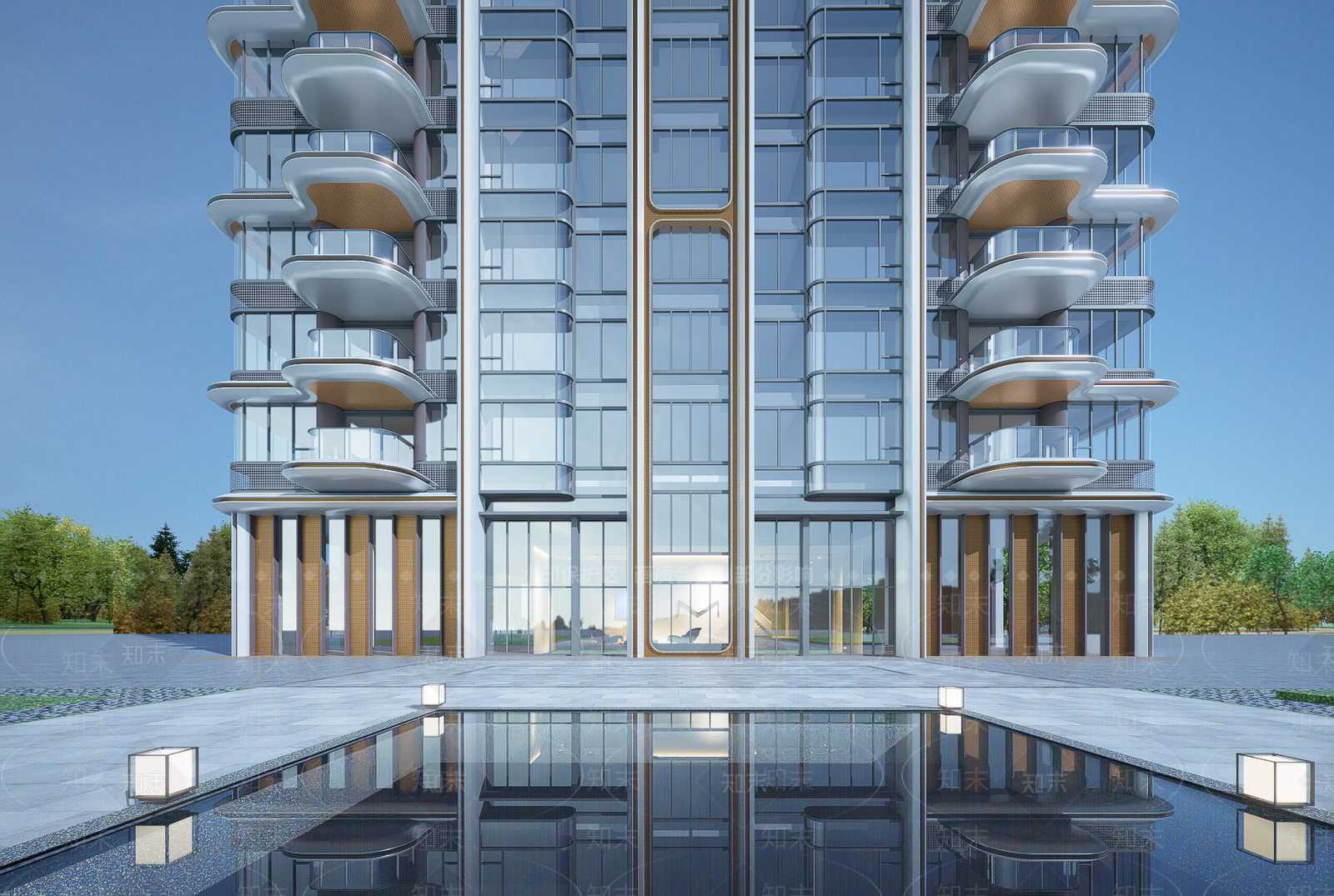 现代小区建筑SU模型下载【ID:1202828502】