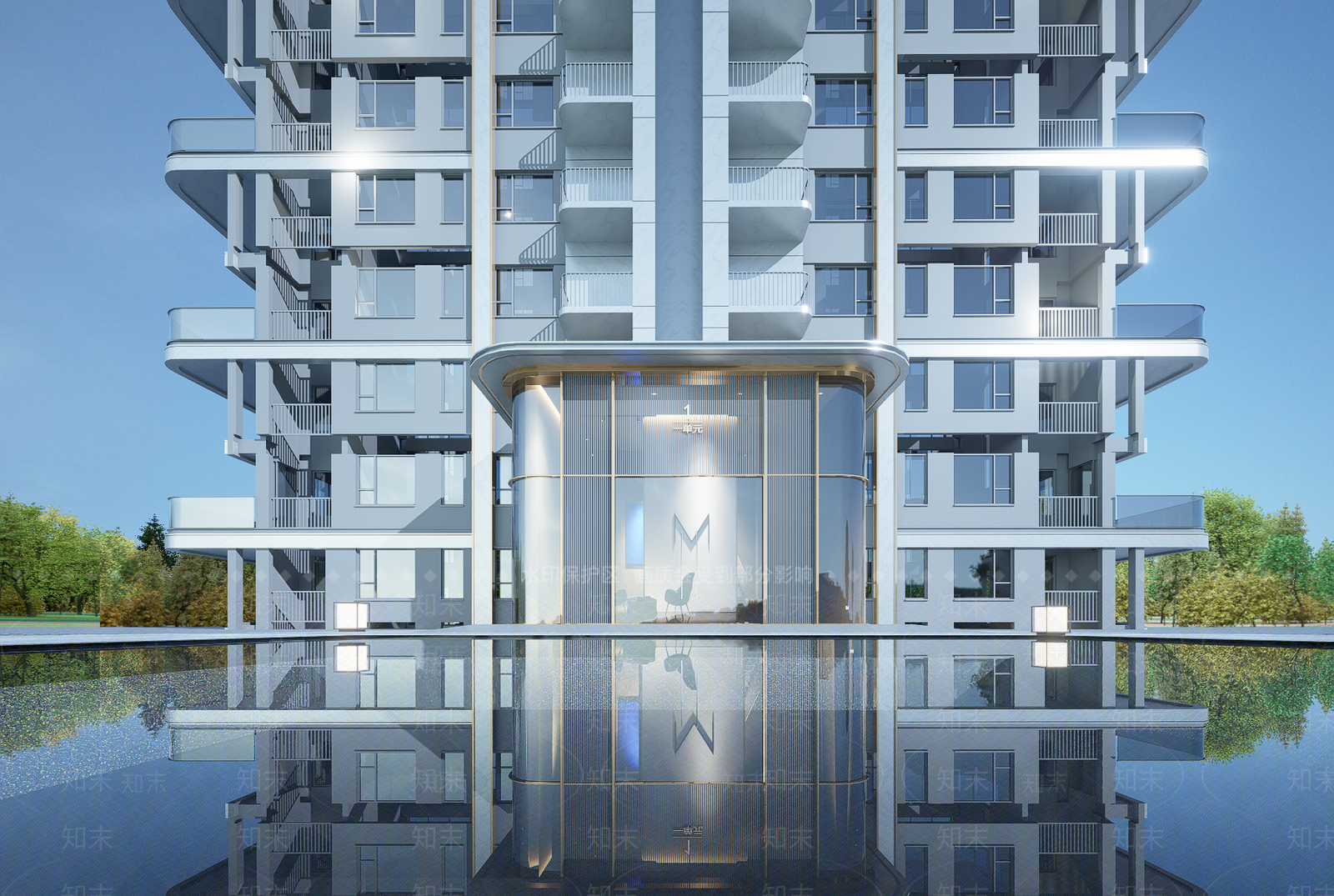 现代小区建筑SU模型下载【ID:1202828828】