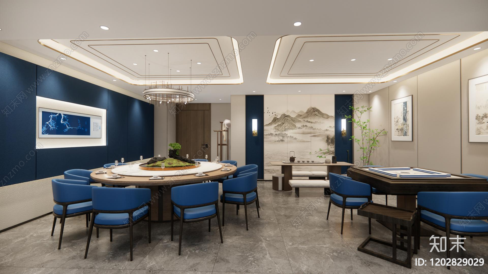 现代简约会所cad施工图下载【ID:1202829029】