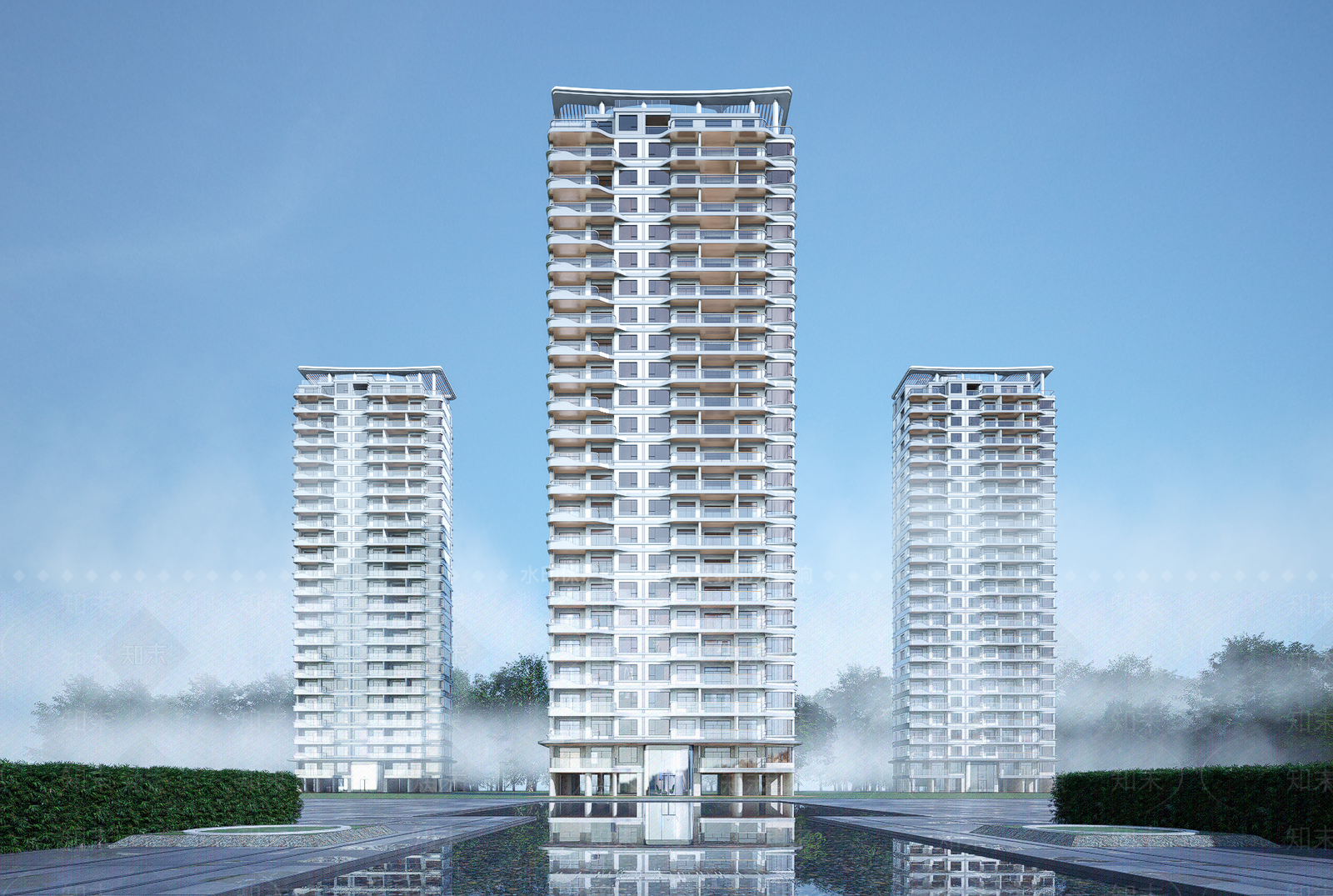 现代高层住宅SU模型下载【ID:1202830062】