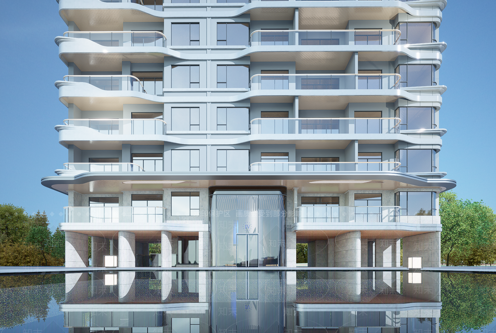 现代小区建筑SU模型下载【ID:1202830194】