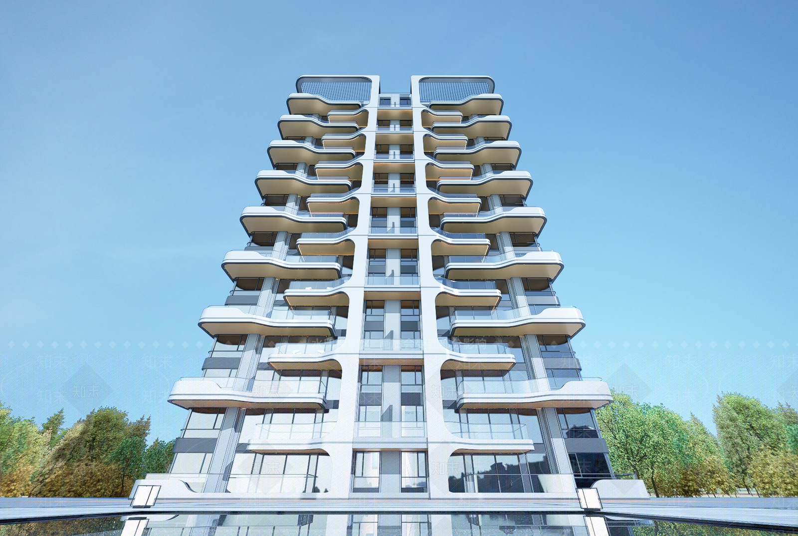 现代小高层住宅楼SU模型下载【ID:1202830332】