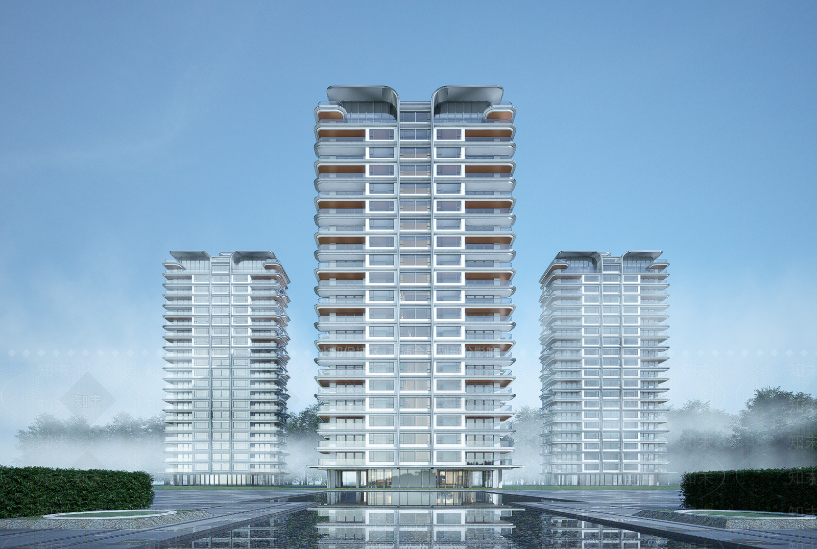 现代高层住宅SU模型下载【ID:1202830462】