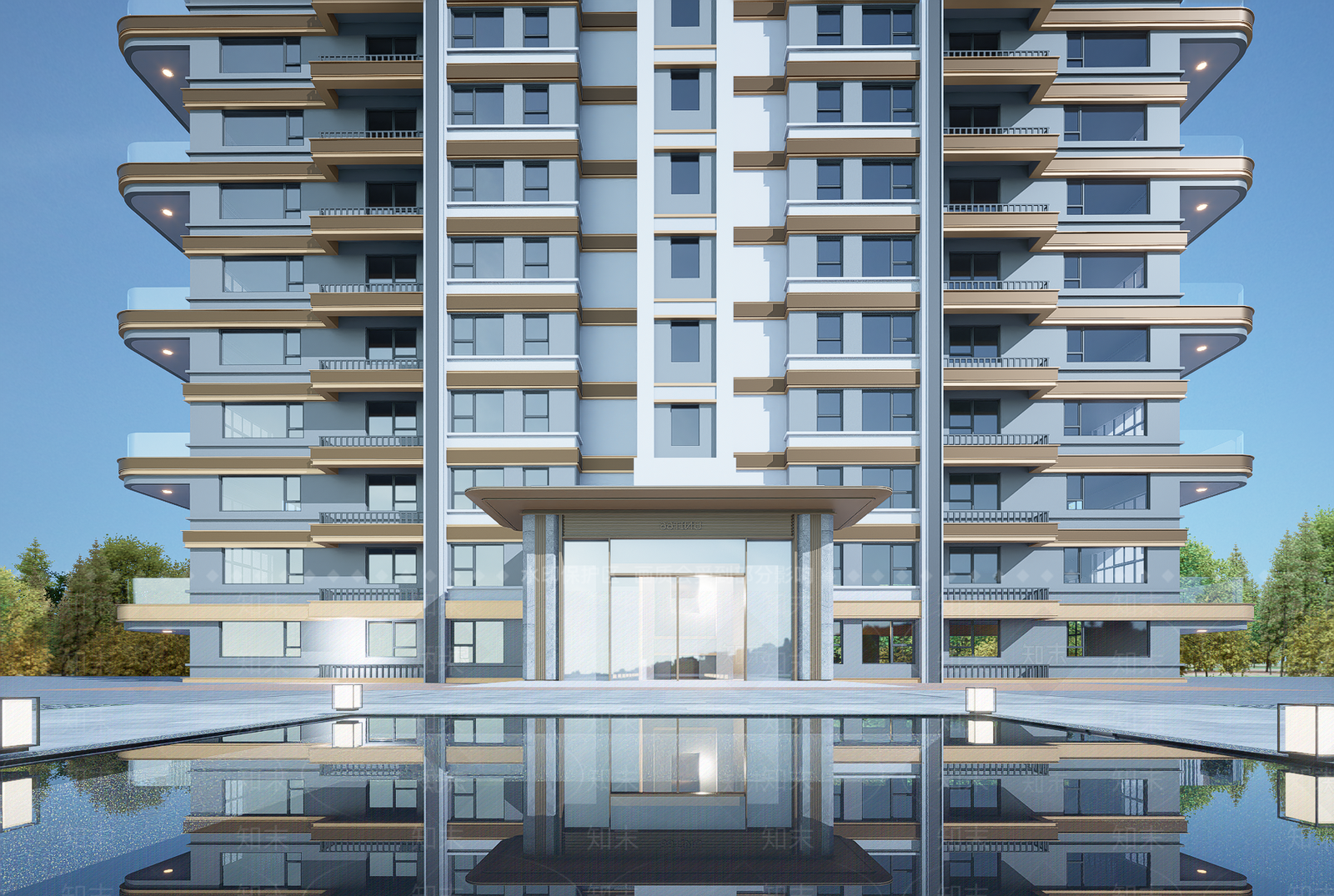 现代小区建筑SU模型下载【ID:1202831379】