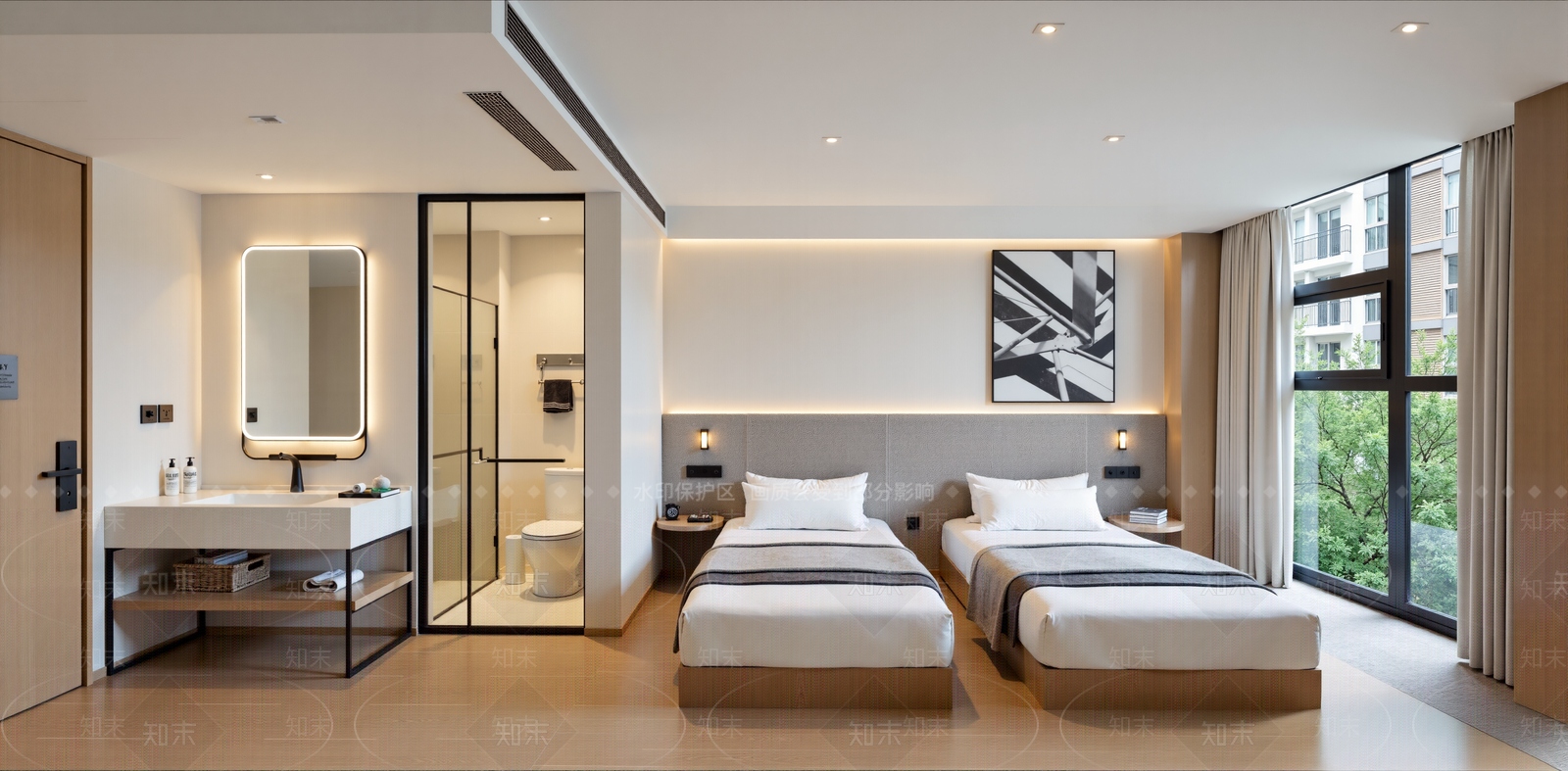 现代酒店客房SU模型下载【ID:1202832115】