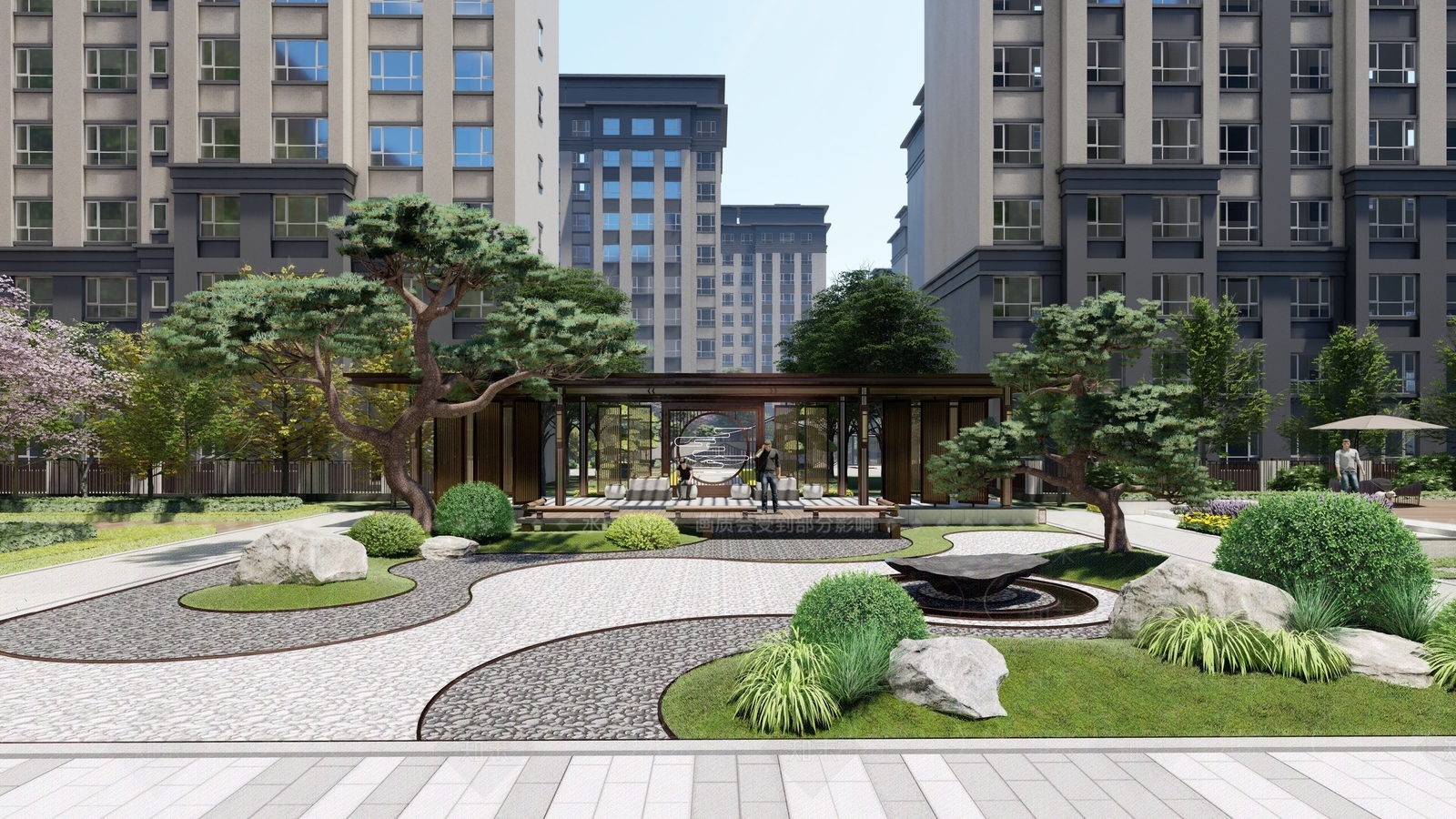 新中式现代亭子SU模型下载【ID:1202914758】