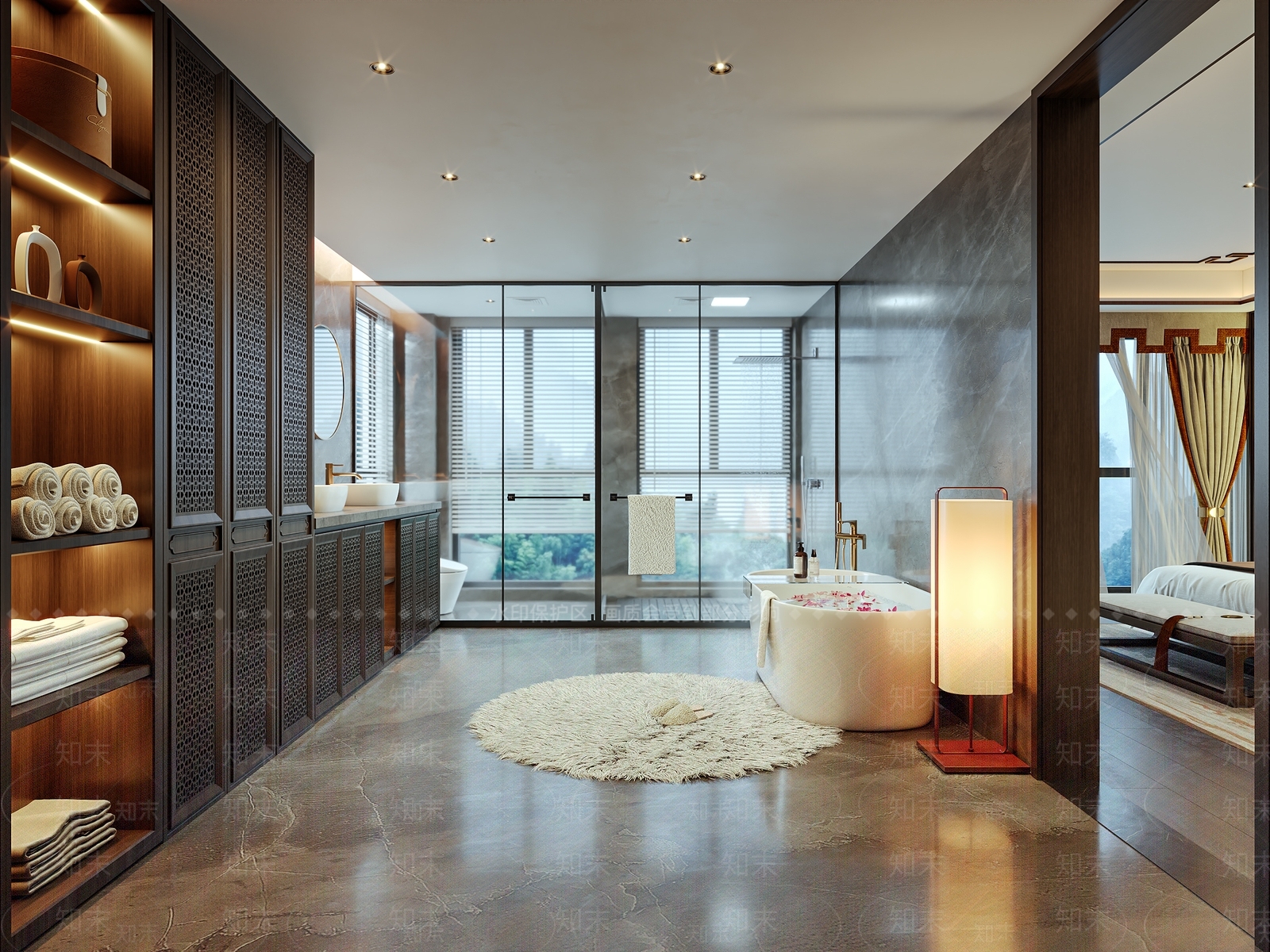 新中式卫生间3D模型下载【ID:1202832937】